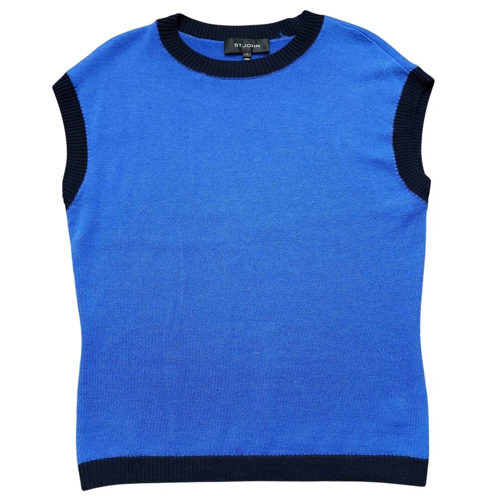 ST. John 100% Wool Sleeveless Sweater Size Small